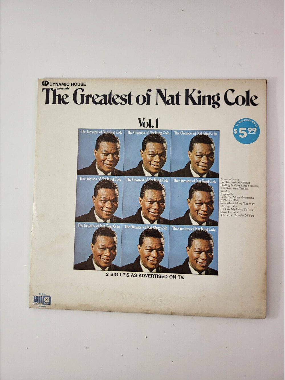The Greatest Of Nat King Cole Vol 1/2 SLB-6803 1972 VG+ 12in Vinyl Record Album